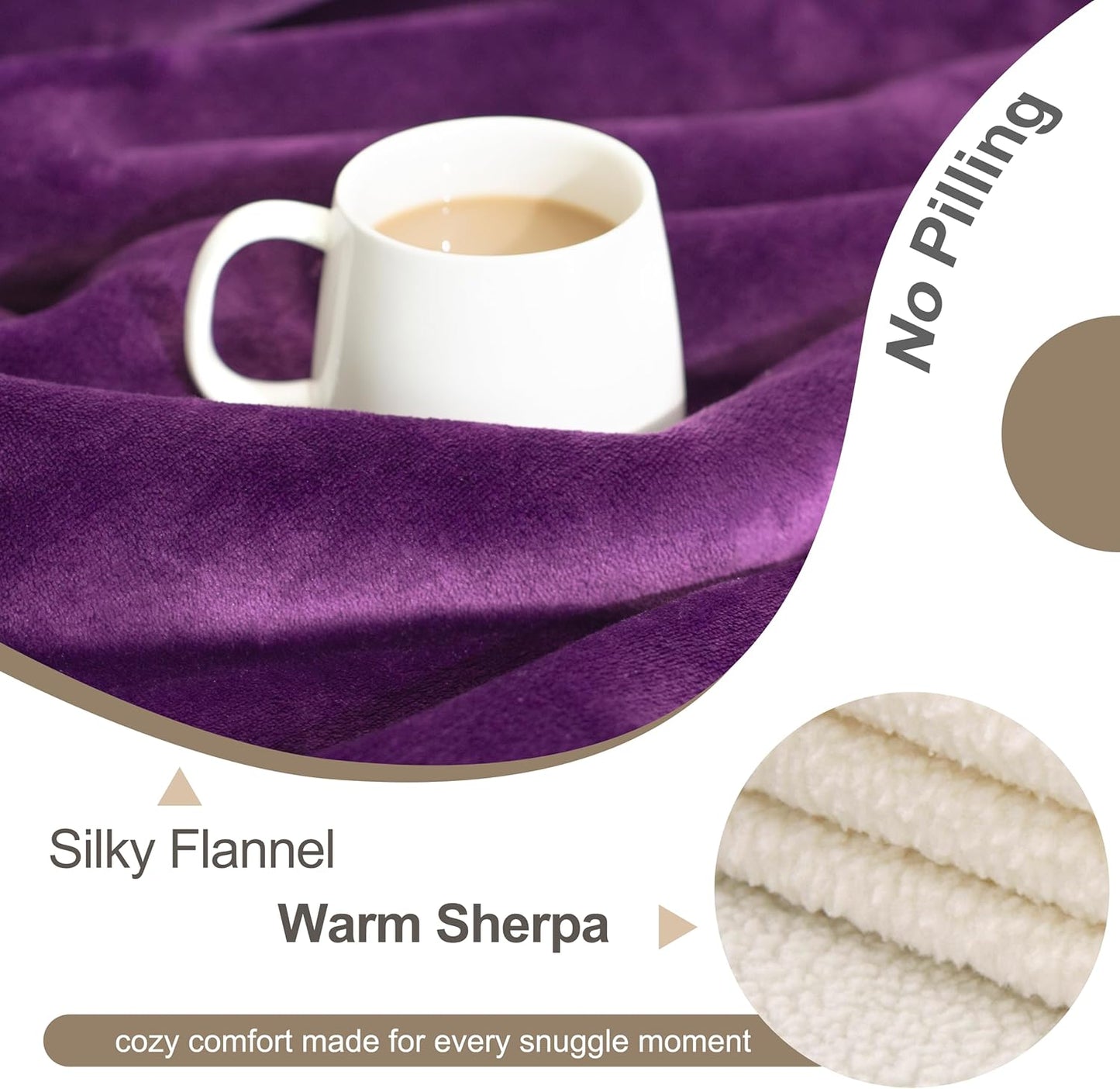 gogobunny Waterproof Blanket for Bed Couch Sofa, Liquid Pee and Fur Proof Pet Blanket for Dog Puppy Cat, Reversible Sherpa Fleece Throw Blanket Furniture Cover Protector (Grey, 50x60 inches)