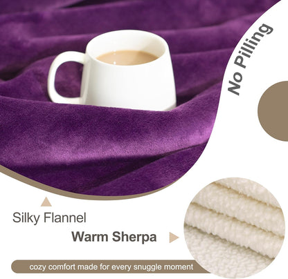gogobunny Waterproof Blanket for Bed Couch Sofa, Liquid Pee and Fur Proof Pet Blanket for Dog Puppy Cat, Reversible Sherpa Fleece Throw Blanket Furniture Cover Protector (Grey, 50x60 inches)