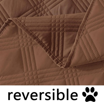 hyha Waterproof Dog Bed Blanket, Soft Pet Blankets, Waterproof Couch Cover for Dogs, Reversible Sofa Covers Washable for Furniture (30x70 Inch, Taupe/Beige)