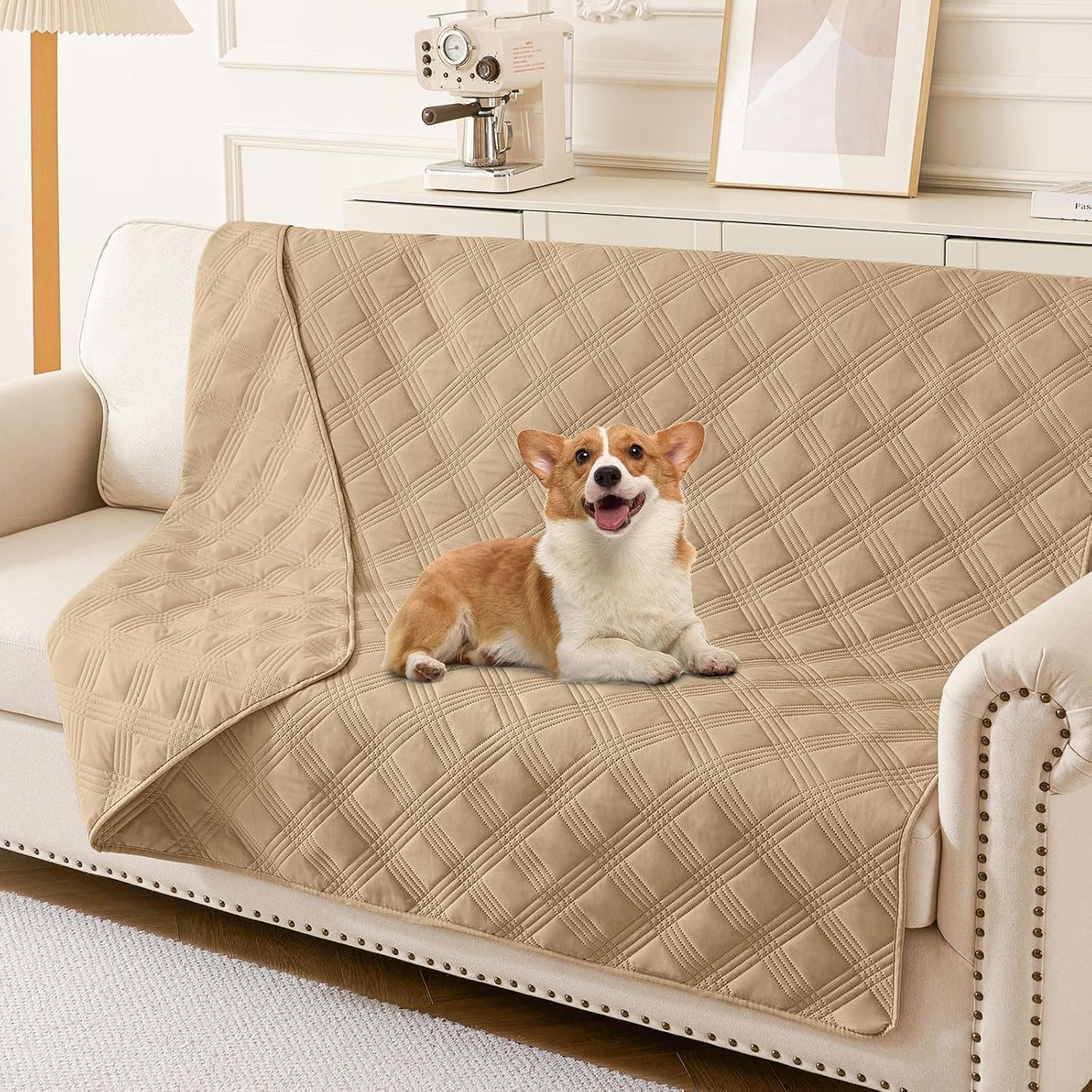hyha Waterproof Dog Bed Blanket, Soft Pet Blankets, Waterproof Couch Cover for Dogs, Reversible Sofa Covers Washable for Furniture (30x70 Inch, Grey/Dark Grey)