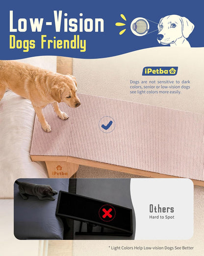 Dog Ramp for Couch - Joint & Spine Support for Small Dogs, 18" Adjustable Height, Anti-Slip & Foldable, Up to 35 lbs