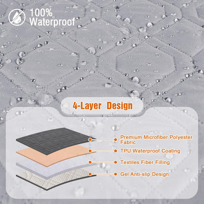 VANSOFY Couch Cover, Waterproof Sofa Covers Washable Slipcover Furniture Protector Couch Seat Covers Non-Slip Couch Cover for Dogs, Pets(Sofa, Dark Gray)