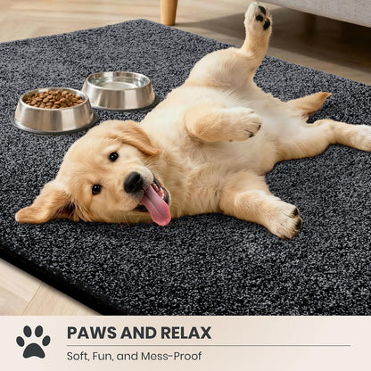 PURRUGS Dirt Trapping Door Mat 20" x 31.5", Non-Slip Machine Washable Entryway Rug, Dog Doormat, Indoor Front Door Mat, Super Absorbent Entry Rug for Muddy Shoes & Paws, Bluish Grey-Black