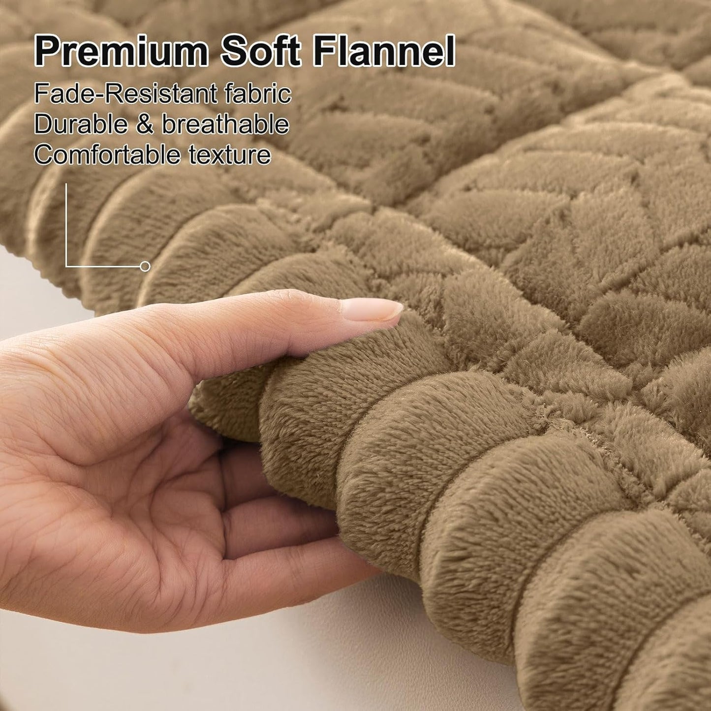 Smiry Non Slip Couch Covers for Dogs, Fuzzy Pet Couch Covers for 2-3 Cushion Sofa Pet Friendly, Soft Sofa Slipcovers Cushion Furniture Protector Washable (Beige, 27.6" x 59")