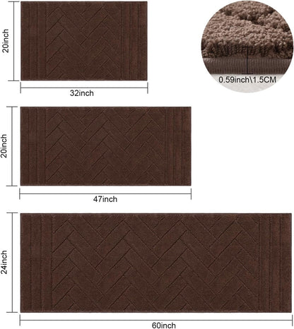 Tindbea Dog Mat for Mud Paws,Absorbs Moisture Dirt Non-Slip Washable Mud Mat for Dogs,Soft Rubber Backing Front Inside Pet Rug for Entryway, Dog Paws, Patio(20"x48",Charcoal)