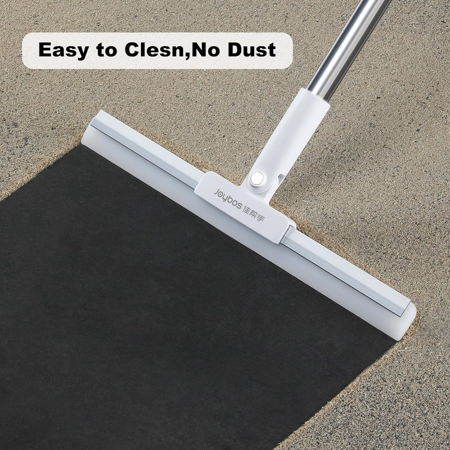 Rubber Squeegee Broom for Floor,62" Long Handle Window Squeegee, Silicone Pet Hair Remover,Magic Squeegee Broom for Indoor Cleaning,Cleans Glass, Hair, fine dust, Liquids, Suitable Smooth Floors, Rugs