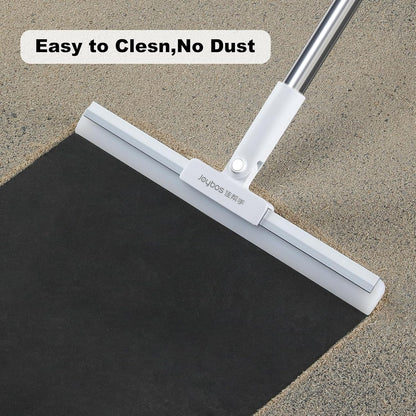 Rubber Squeegee Broom for Floor,62" Long Handle Window Squeegee, Silicone Pet Hair Remover,Magic Squeegee Broom for Indoor Cleaning,Cleans Glass, Hair, fine dust, Liquids, Suitable Smooth Floors, Rugs