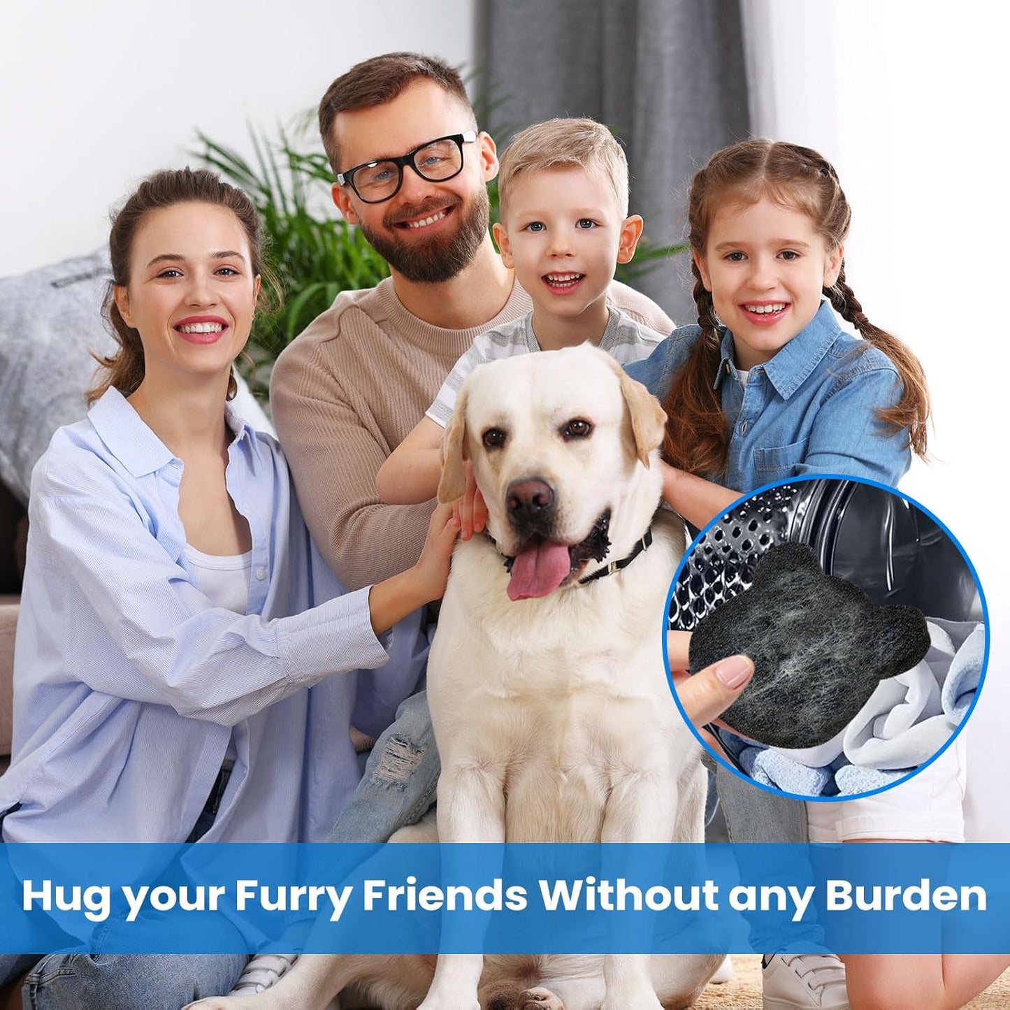 Pet Hair Remover for Laundry (4PCS), Reusable Lint Remover That Works in Washer & Dryer, Hair Catcher for Dog and Cat Hair, Lint, Debris on Clothes, Pet Beds – Eco-Friendly Alternative to Lint Rollers