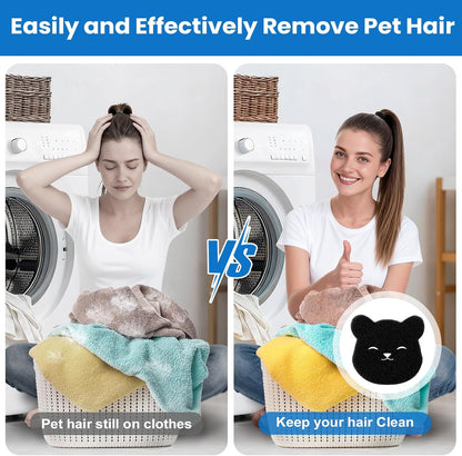 Pet Hair Remover for Laundry (4PCS), Reusable Lint Remover That Works in Washer & Dryer, Hair Catcher for Dog and Cat Hair, Lint, Debris on Clothes, Pet Beds – Eco-Friendly Alternative to Lint Rollers