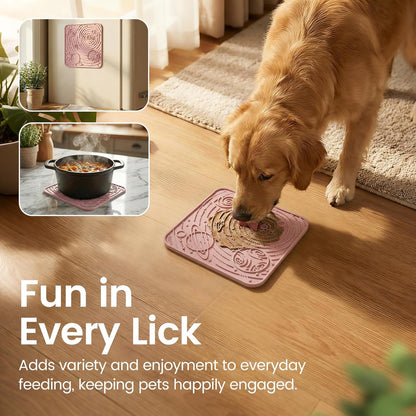 OHMO Lick Mat for Dogs and Cats(Small, Camo&Light Green, 2pcs) Enrichment Accessories Toy Space Star Easy Clean Pet Slow Feeder/Suction Cups, Licking Pad for Anxiety Relief and Boredom Reduction