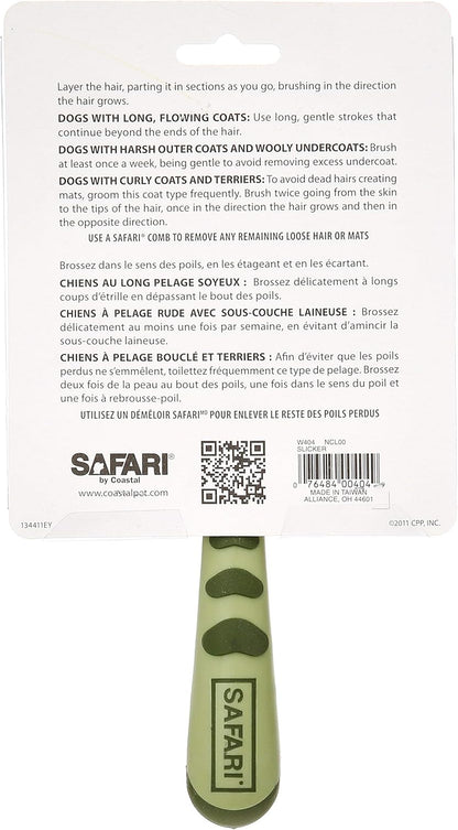 Coastal Pet Safari Dog Soft Slicker Brush - Dog Grooming Brush for Shedding - for Dogs with Short, Medium and Long Hair - Small - 6.5" x 2.5"