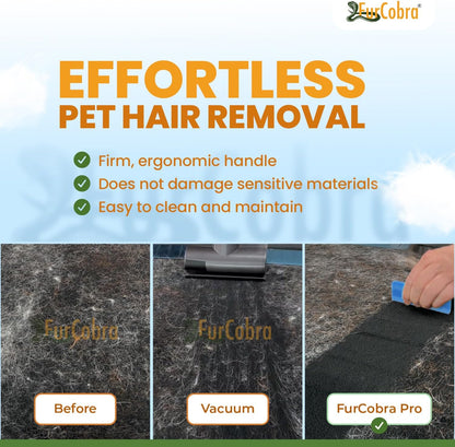 Pro Pet Hair Remover 4.3” – Dog & Cat Hair Remover for Car, Couch, Carpet, Bed & Furniture – Reusable Dual-Blade Pet Hair Scraper for Auto Detailing, Home & Upholstery