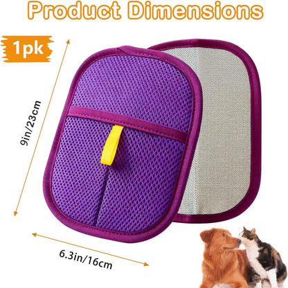 Thickened Pet Hair Removal Glove - Electrostatic Cat Dog Hair Remover Glove, Reusable Magic Brush Pet Hair Remover Tool for Couch, Carpet, and Car Seat (Black,1 Pack)