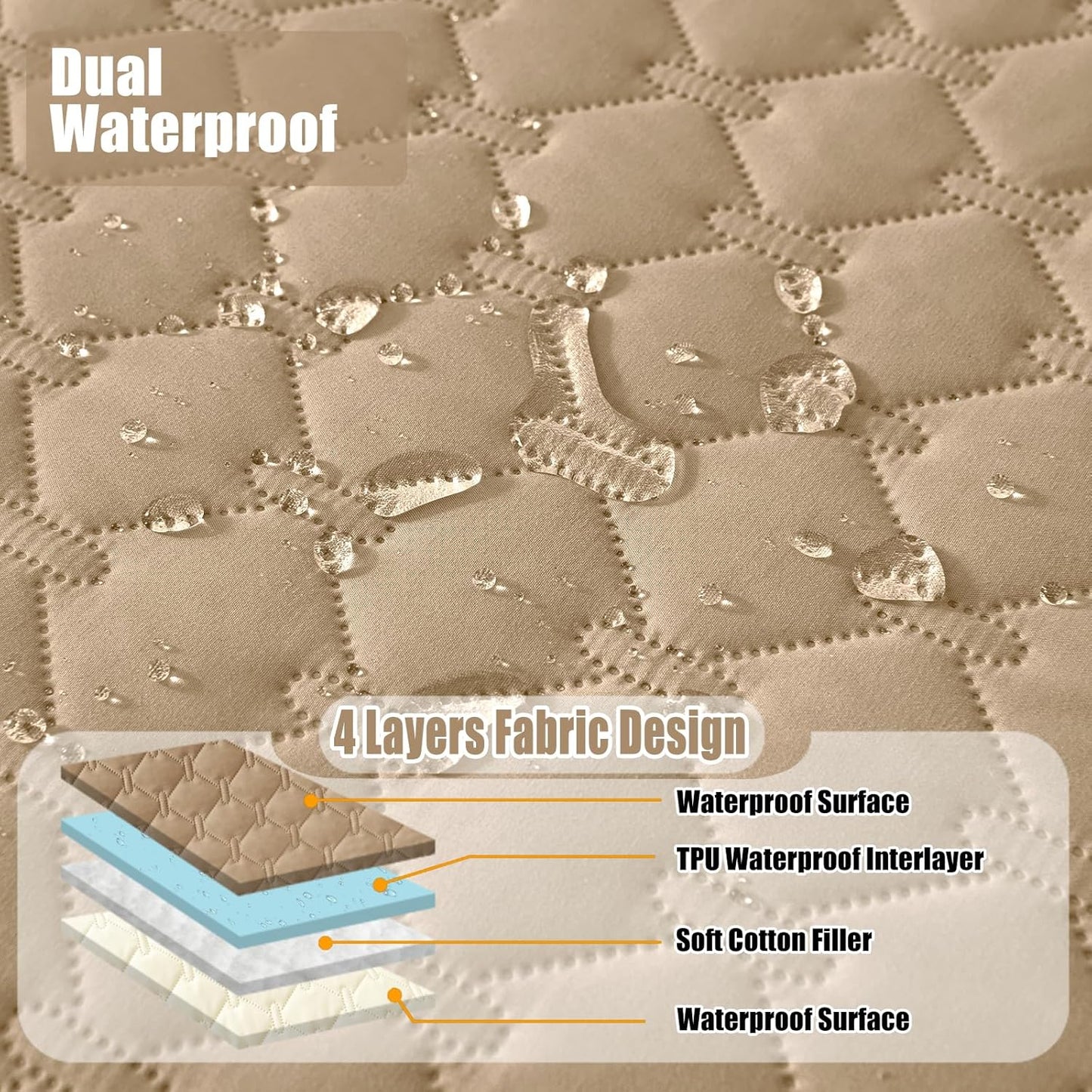 Smiry Waterproof Dog Bed Cover Blanket 30x70, Soft Reversible Pet Blanket, Washable Leakproof Cats Dogs Couch Cover for Sofa, Couch, Furniture, Grey/Dark Grey
