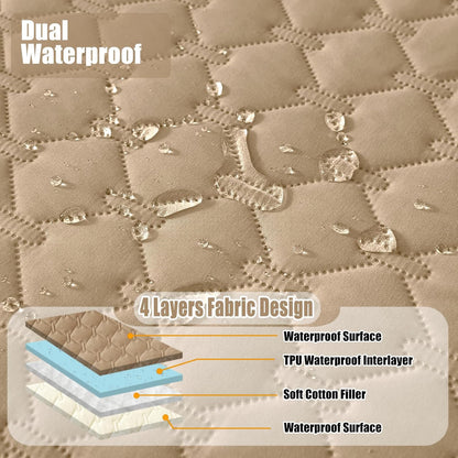 Smiry Waterproof Dog Bed Cover Blanket 30x70, Soft Reversible Pet Blanket, Washable Leakproof Cats Dogs Couch Cover for Sofa, Couch, Furniture, Grey/Dark Grey