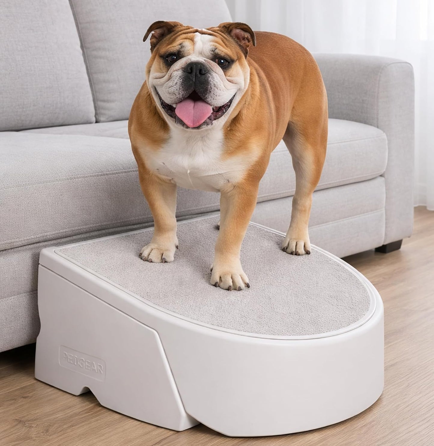 Pet Gear Stramp Stair and Ramp Combination for Dogs/Cats, Easy Step, Lightweight/Portable, Sturdy, Easy Assembly (No Tools Required), Dark Brown