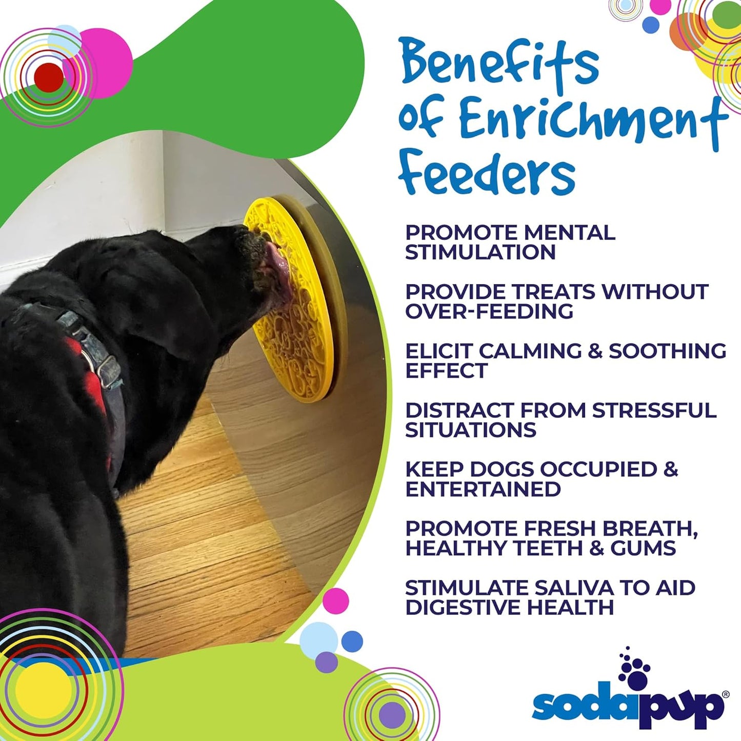 SodaPup Duckies eMat – Durable Lick Mat Feeder with Suction Cups Made in USA from Non-Toxic, Pet-Safe, Food Safe Rubber for Mental Stimulation, Digestive Health, Avoid Overfeeding, Calming, More