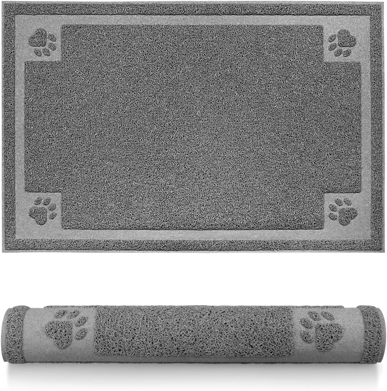 Pet Feeding Mat for Small Dogs and Cats 24" x 16" Flexible and Waterproof Dog Bowl Mat for Food and Water, Easy to Clean Dog Food Mat with Non Slip Backing