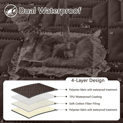 hyha Waterproof Dog Blanket, Soft Pet Bed Blankets, Waterproof Sofa Couch Cover for Dogs Washable, Reversible Pet Couch Covers for Sofa Furniture (30x70 Inch, Grey/Dark Grey)