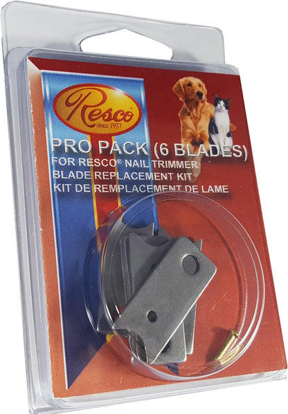 Resco Pro Pack, 6 Blade Replacement Nail Clipper Blades, Fits in All Resco Guillotine Trimmers