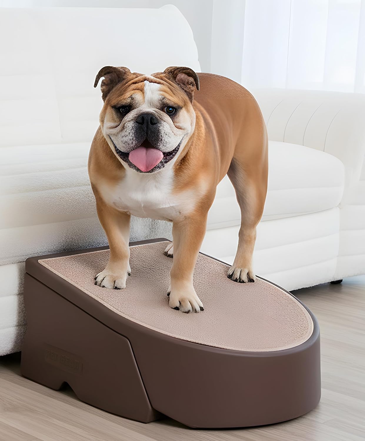 Pet Gear Stramp Stair and Ramp Combination for Dogs/Cats, Easy Step, Lightweight/Portable, Sturdy, Easy Assembly (No Tools Required), Dark Brown