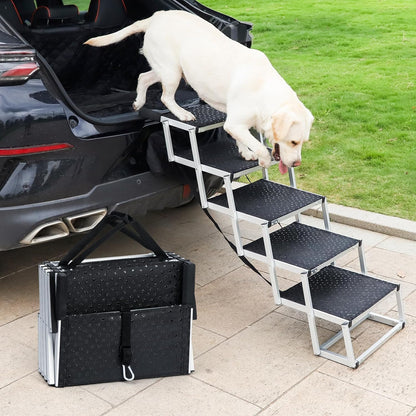 Uross Dog Ramp for Car 71" Long- Collapsible Pet Ramps for Large Dogs SUV Truck Folding Outdoor Dog Ramp for Porch Steps