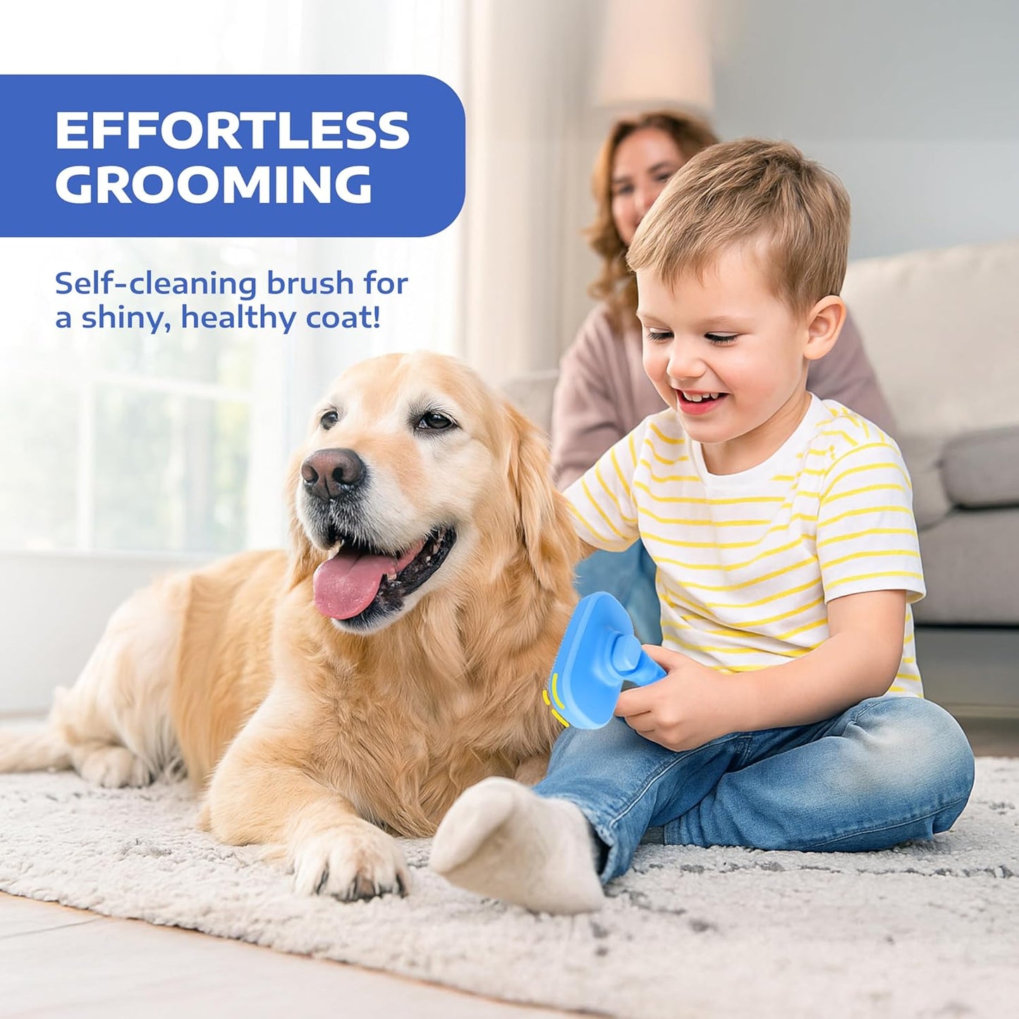 Hertzko Self Cleaning Slicker Brush for Dogs and Cats - Pet Hair Brush for Shedding Long and Short Hair - Easy Clean Retractable Bristles - Cat and Dog Grooming Tool - Purple