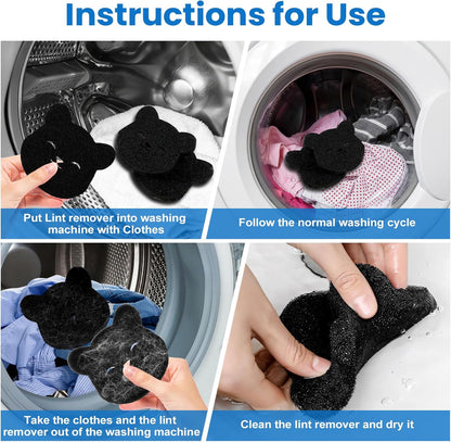 Pet Hair Remover for Laundry (4PCS), Reusable Lint Remover That Works in Washer & Dryer, Hair Catcher for Dog and Cat Hair, Lint, Debris on Clothes, Pet Beds – Eco-Friendly Alternative to Lint Rollers