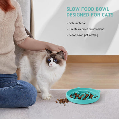 Coomazy Large Silicone Slow Feeder Dog Bowls, Interactive Puzzle Toy for Pets Food Training, Keeps Dogs Busy, Prevents Puppy Overeating (Dark Green, Large: 3.2Cup)