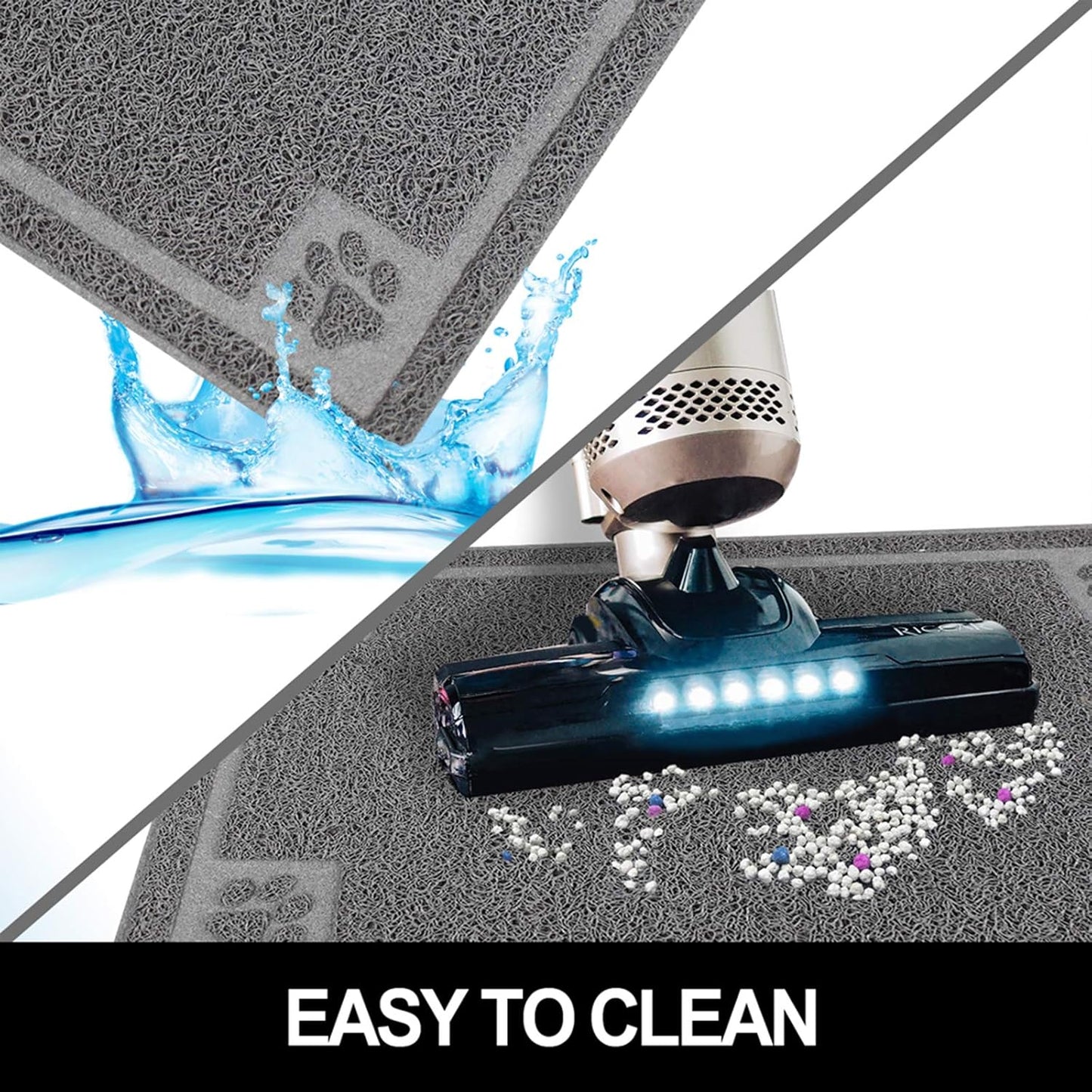 Pet Feeding Mat for Small Dogs and Cats 24" x 16" Flexible and Waterproof Dog Bowl Mat for Food and Water, Easy to Clean Dog Food Mat with Non Slip Backing