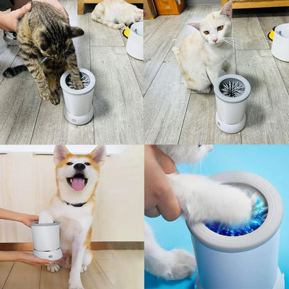Winb Electric Dog Paw Cleaner and Massager, Portable USB Rechargeable Paw Washing Cup, Automatic Foot Cleaning Machine for Small Dogs