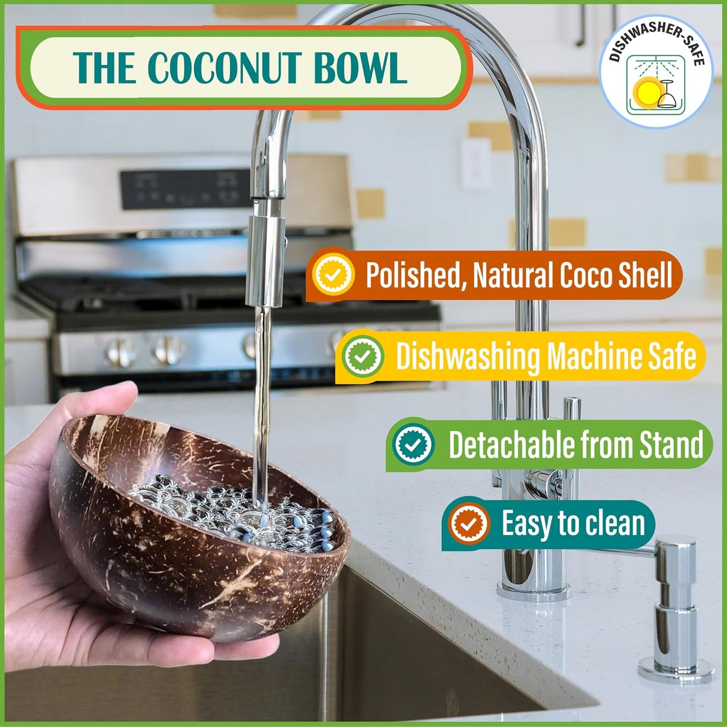 Elevated Slow Feeder Dog Bowls Large Breed - (12-inch-high) - Raised Bowl with Anti-Choking Insert - Stainless Metal and Bamboo