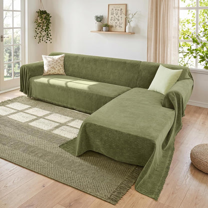 Sectional Couch Covers, 2 Pieces Washable L Shaped Couch Covers Sofa Blanket for Dogs Pet Friendly Sectional Sofa Slipcovers Furniture Covers,71"x 110"+ 71"x 118",(X-Large,Dark Gray)