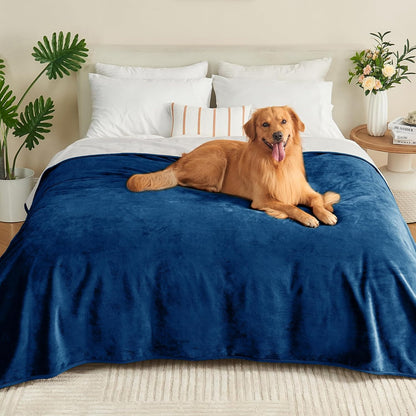 Waterproof Blanket 60"x80" for Adults, Reversible Waterproof Bed Cover for Dogs Cats Pets, Soft Leakproof Blanket for Bed Couch Sofa Furniture Protector, Dusty Pink/Off White