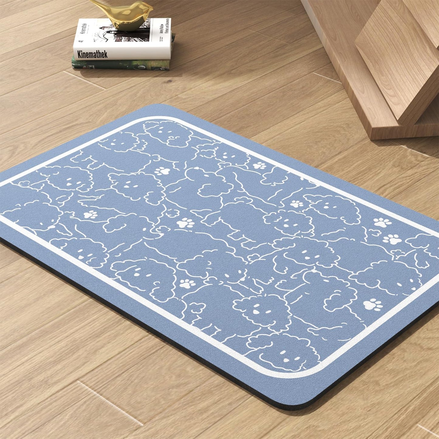PADOOR Pet Feeding Mat-Absorbent Dog Mat for Food and Water Bowl-No Stains Easy Clean Dog Food Mat-Quick Dry Water Dispenser-Puppy Supplies Accessories