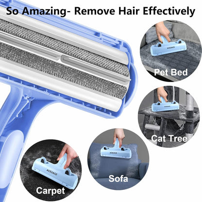 ACE2ACE Pet Hair Removal Tool, Reusable Lint Roller for Pet Hair, Self Clean Cat Hair Remover with Dust Bin, Dog Hair Remover for Couch, Furniture, Carpet, Sofa and Bedding