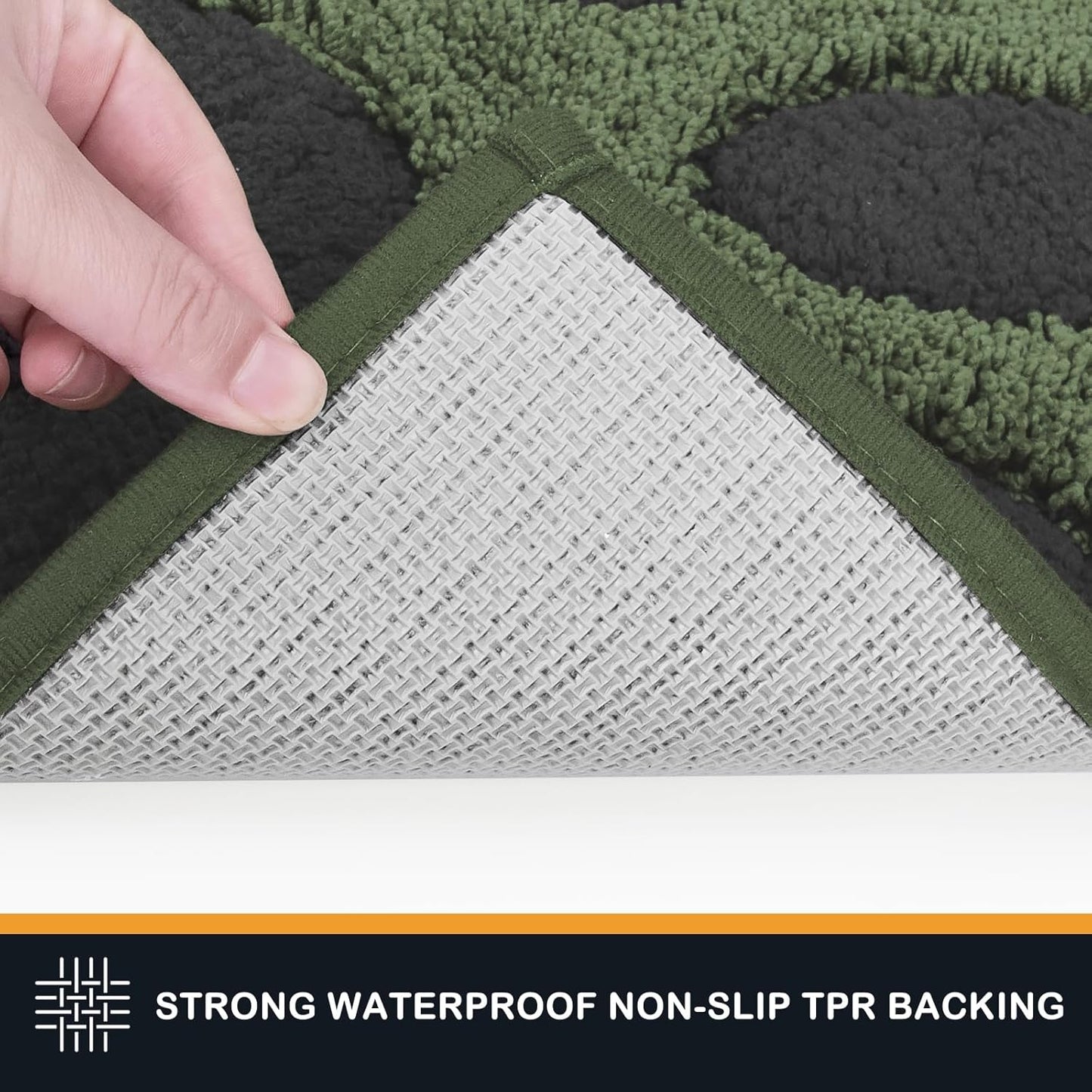 PURRUGS Dirt Trapping Door Mat 20" x 31.5", Non-Skid/Slip Machine Washable Microfiber Entryway Rug, Dog Doormat, Super Absorbent Welcome Mat for Muddy Wet Shoes and Paws, Grey