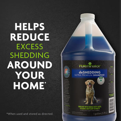 FURminator Ultra Premium deShedding Shampoo for Dogs Helps Reduce Excess Shedding, 16 oz