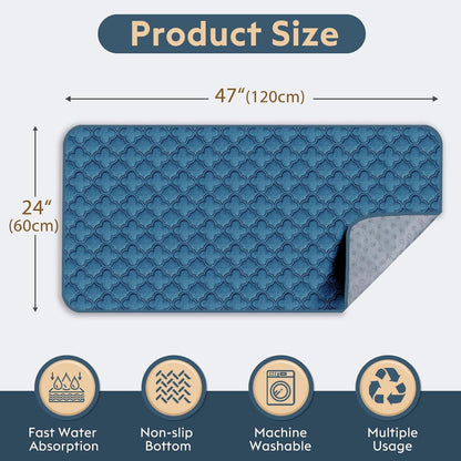 FunFurry Washable Pee Pads for Dogs - 4 Pack Reusable Pee Pads，Waterproof Puppy Pads，Pet Training Pads，Super Absorbent with Dog Paw Shape Non-Slip Backing (Cream, 18" X 24" - 4 Pack)