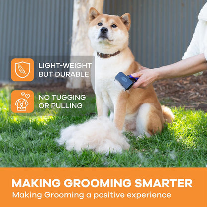 Deshedding Dog Brush for Short/Medium Hair (Medium,Red) – Gentle Deshedding Tool for Dogs & Cats – Reduces Shedding, Without damaging Topcoat. Removes Loose Fur & Dead Undercoat.