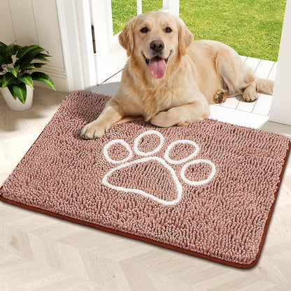 Bcoimo Super Absorbent Dog Door Mat, 30"*20" Anti Slip Mat for Muddy Paws, Pet Rugs for Dirty Paws Washable that Absorbs Moisture and Dirt, for Dog Cage and Pet Resting Carpet