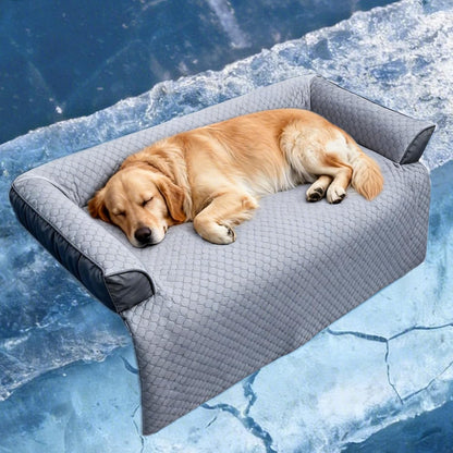 Calming Dog Bed Fluffy Plush Dog Mat for Furniture Protector with Removable Washable Cover for Large Medium Small Dogs and Cats (Large, Light Grey)