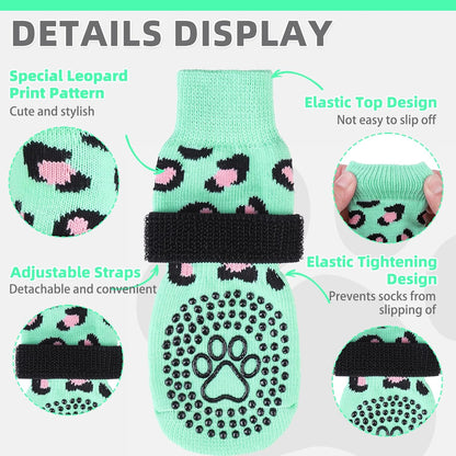 KOOLTAIL Dog Socks Shoes for Hot Pavement to Prevent Licking Paws, Winter Dog Boots&Paw Protector for Hardwood Floors Anti Slip,Traction Control Grip Booties for Small Medium Large Senior Dogs,Black M