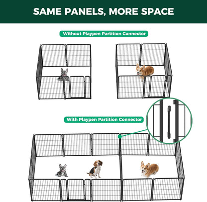 FXW Homeplus Unleashed Indoor Dog Playpen - Stress-Free and Safe Play, Heavy Duty 24 Inch 6 Panels Dog Pen for Puppy and Small Dogs, Black│Patented
