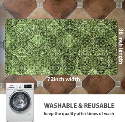 nunubaby Washable Pee Pads for Dogs, Stylish, Non-Slip and Leak-Proof Pee Pads. Reusable Potty Pads for Dogs for Crates and Floors.(Beige/Multi, 24" x48" )
