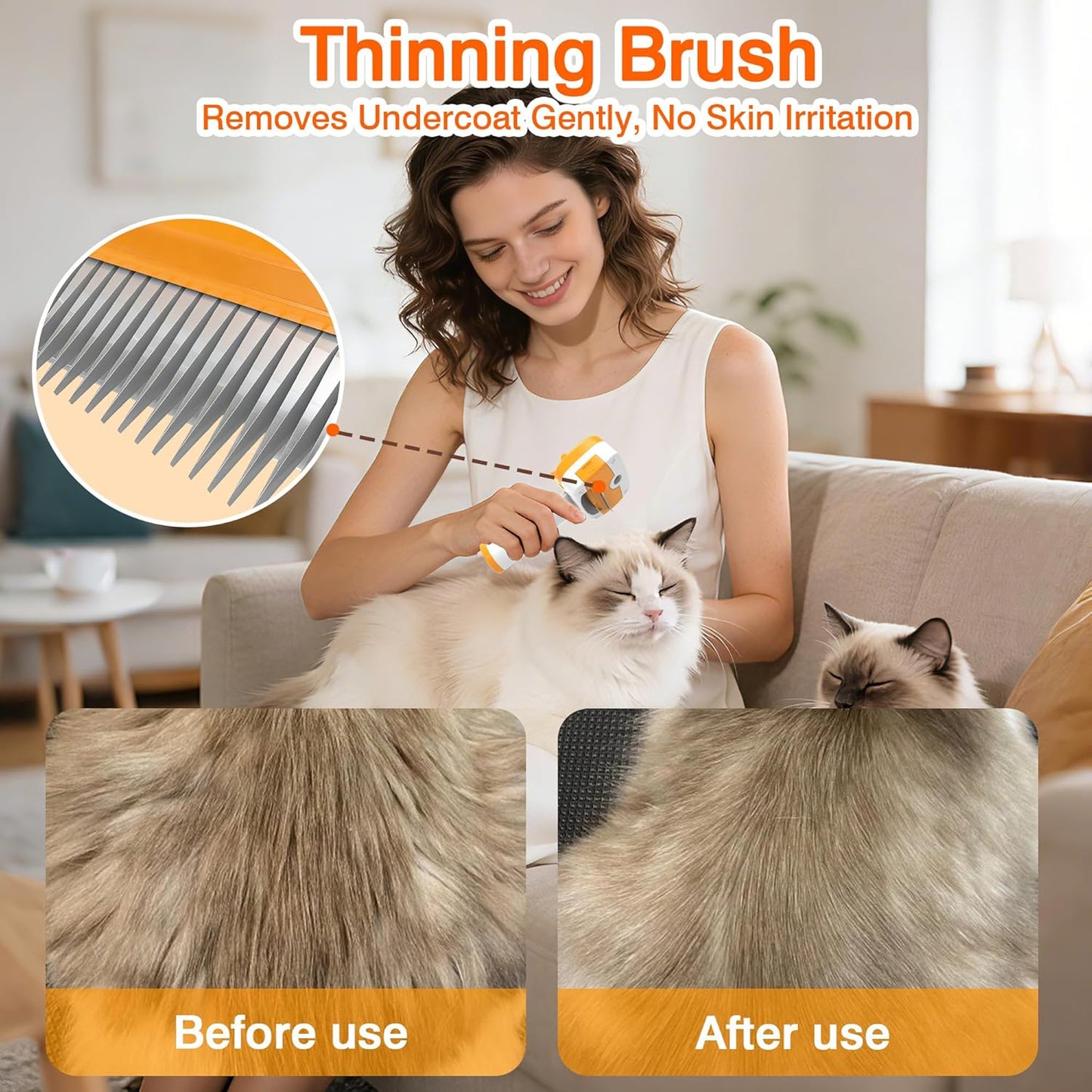Pet Steam Brush for Dogs & Cats,5-in-1 Self-Cleaning Dog Steam Brush with 3 Swap-in Heads (Grooming, Dematting, Deshedding),Cat Spray Hair Removal Comb,Includes Pet Essence & Storage Bag