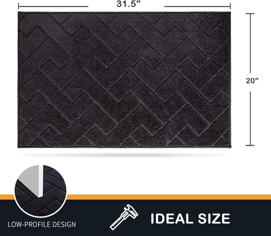 PURRUGS Dirt Trapping Door Mat 20" x 31.5", Non-Slip Machine Washable Entry Rug, Dog Doormat, Indoor Front Door Mat, Super Absorbent Entryway Rug for Muddy Shoes & Paws, Taupe