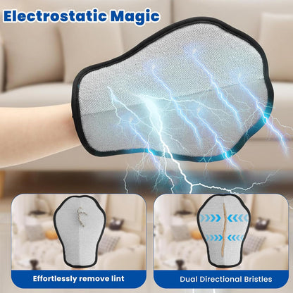 Pet Hair Removal Gloves, Reusable Electrostatic Pet Removal Gloves for Cats & Dogs, Magic Brush Pet Hair Remover Tool for Couch, Carpet,Laundry,Sofa(2 PK)
