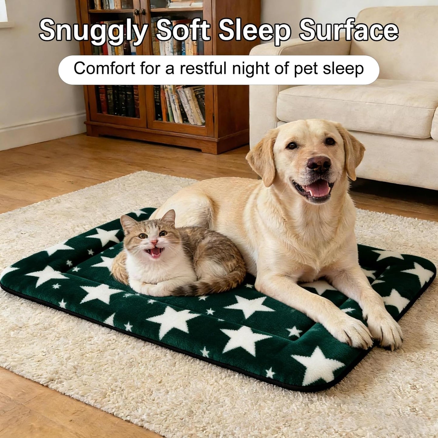 Dog Bed Mat – Soft & Comfortable Dog Kennel Pad for Crate – Durable Crate Bed & Mat for Dogs & Cats – Ideal for Crate, Kennel, and Home Use