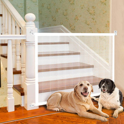 Cupount Baby Gate for Stairs - Dog Gate Indoor Mesh Pet Gates for Doorways (Black, 30" H x 41" W)